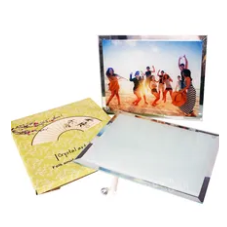 Mirror Glass Sublimation Photo Blank with Mirror Trim BL-01, 9"x7"
