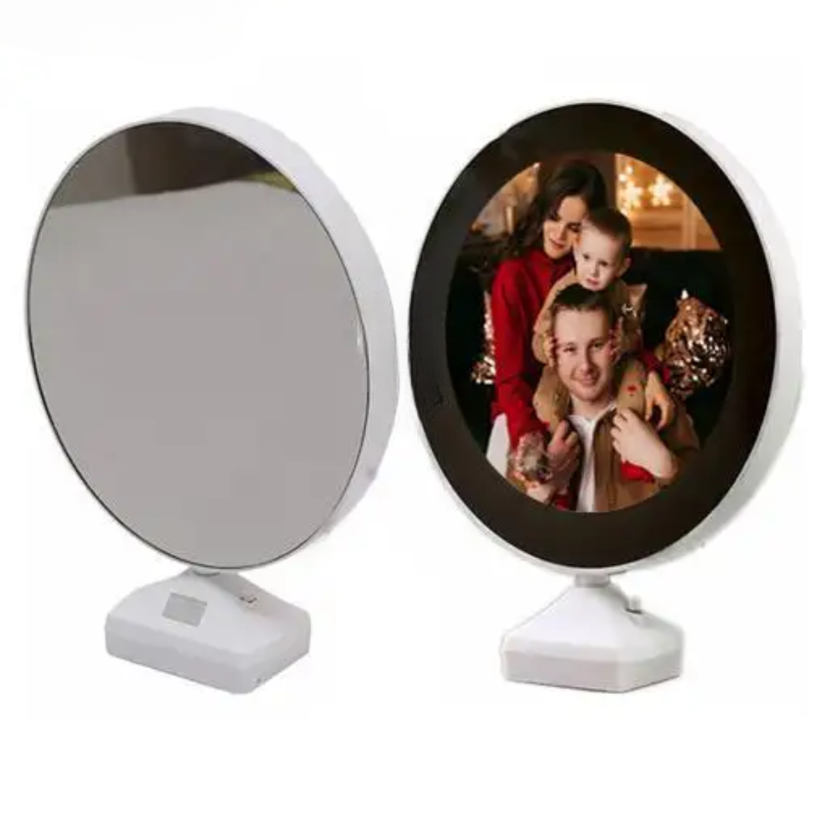 Magic Mirror Hidden Sublimation Metal Inner Circle With Led Light and USB cord or 3 AAA Battery's