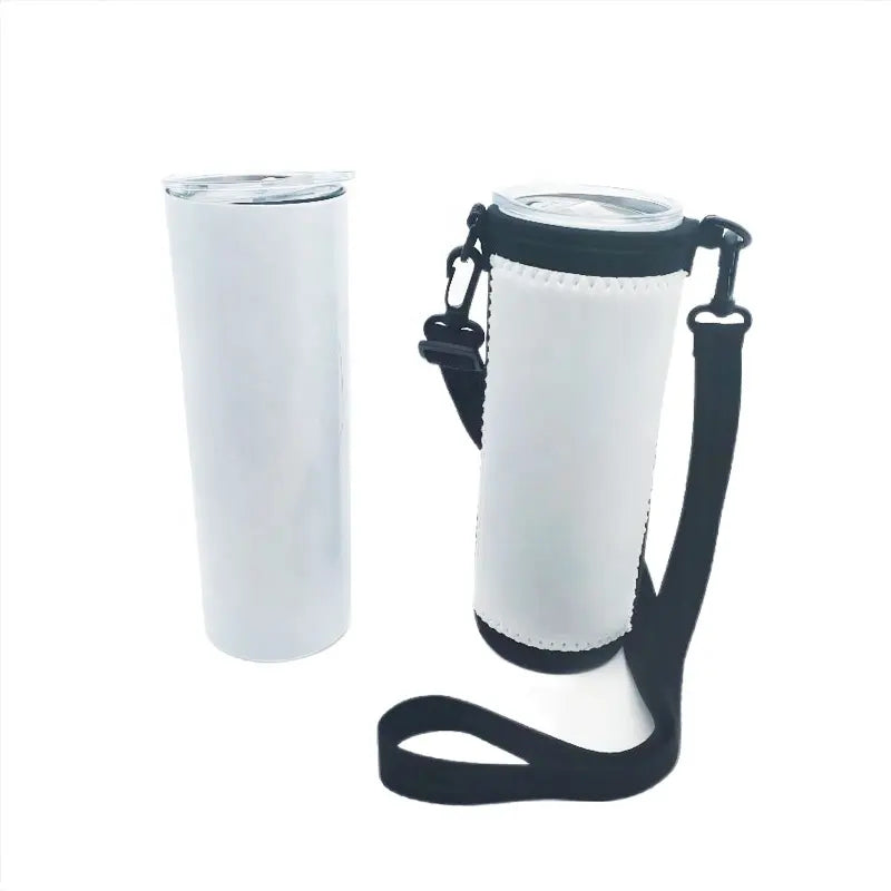 Tumbler Carrier Holder Pouch 4 Packs 30 oz Water Bottle Carrier with Strap  Tumbler Holder with Carrying Handle Neoprene Coffee Purse Carrier with