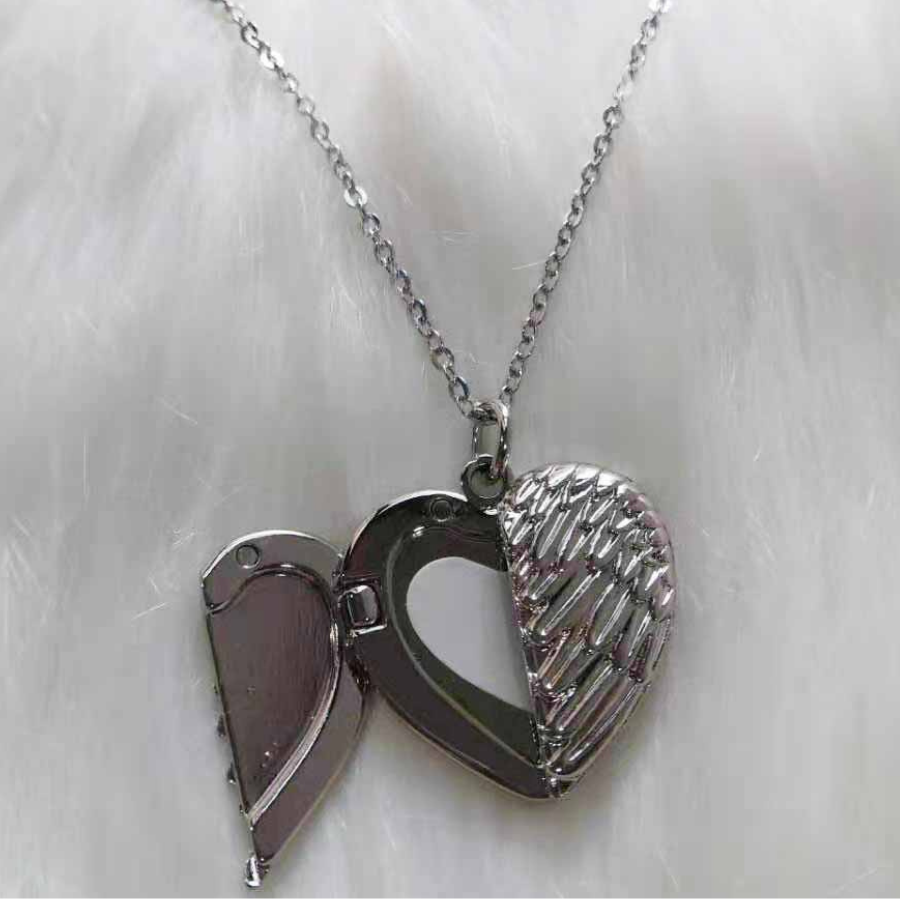 Necklace Heart Wing Sublimation Pendant
