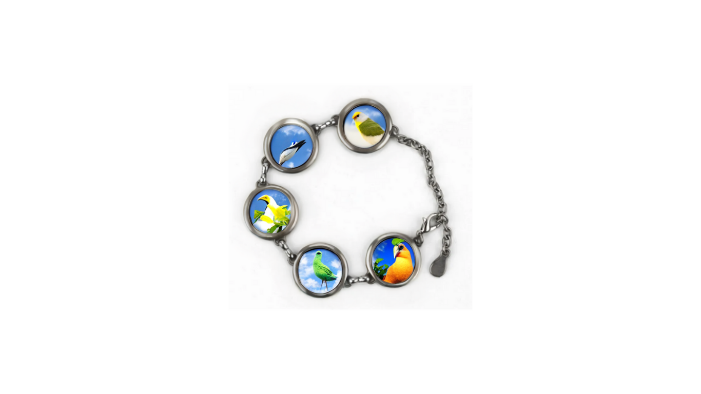 Bracelet, Sublimation 5 Blank Charm Bracelet Zinc Alloy