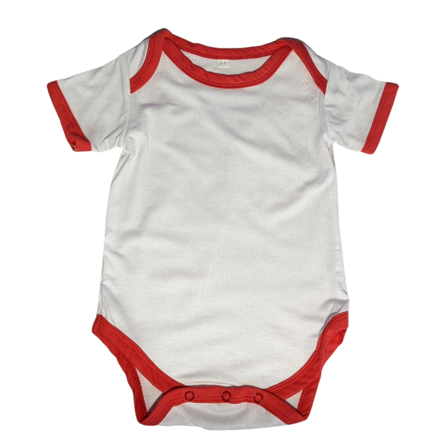 Baby Sublimation Onesie Jumpers White & White With Color Trim (clearance)