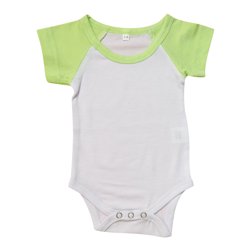 Baby Sublimation Onesie Jumpers White & White With Color Trim (clearance)