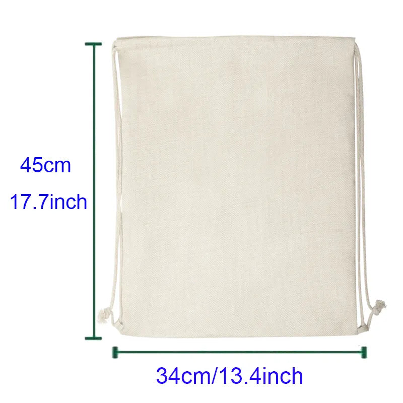 Bag, Sublimation Draw String Canvas Back Pack.