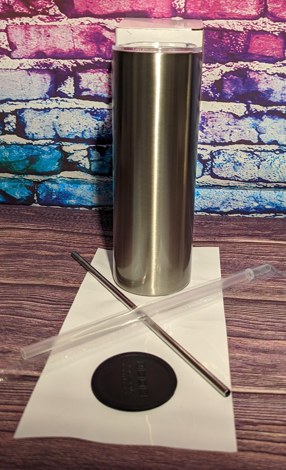 Tumbler Sublimation Stainless Steel Color Straight (Accessories Included)