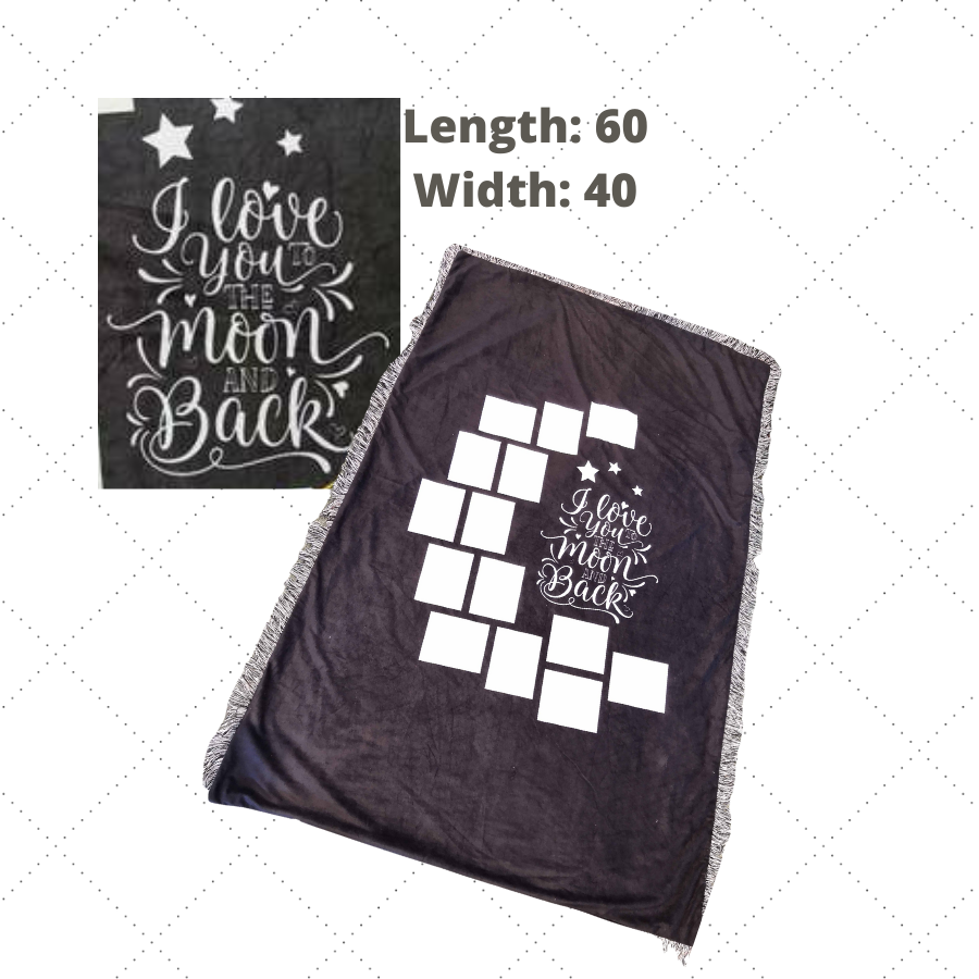 Blanket Sublimation Blank "Love You To The Moon and Back"
