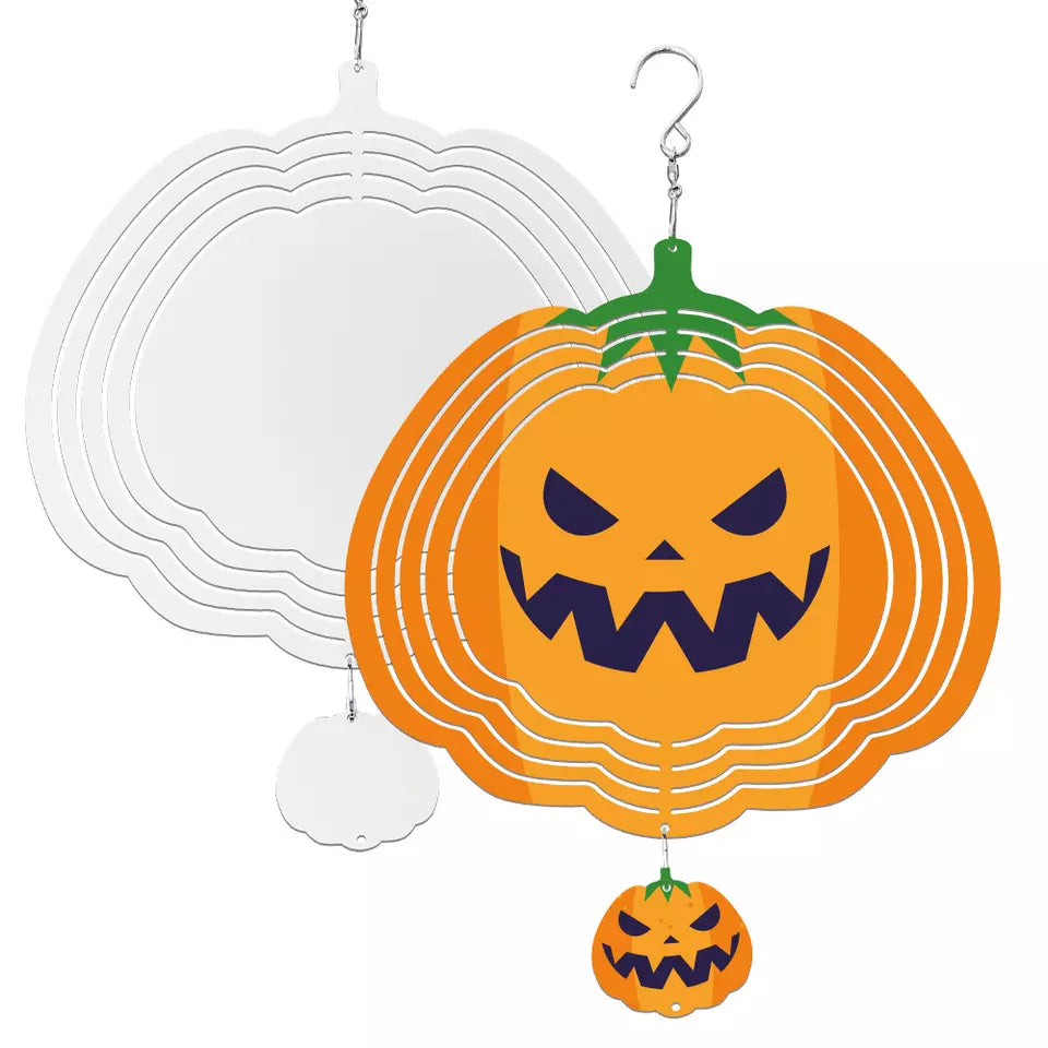 Halloween Sublimation Wind Spinner Blanks Pumpkin