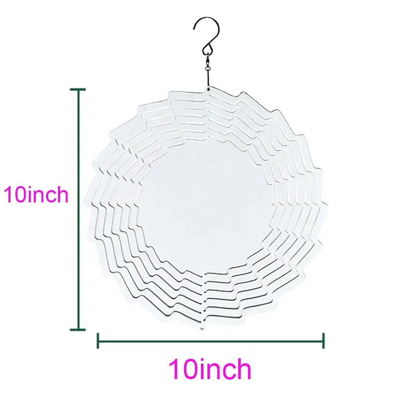 Wind Spinners Double Sided Sublimation 10 in Diameter