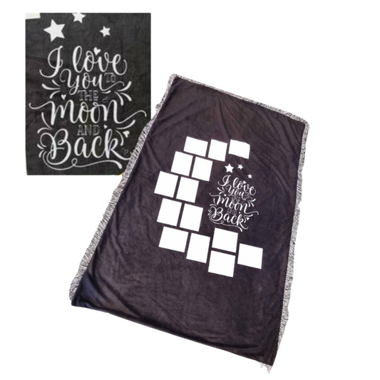 Blanket  Sublimation Blank "Love You To The Moon and Back"