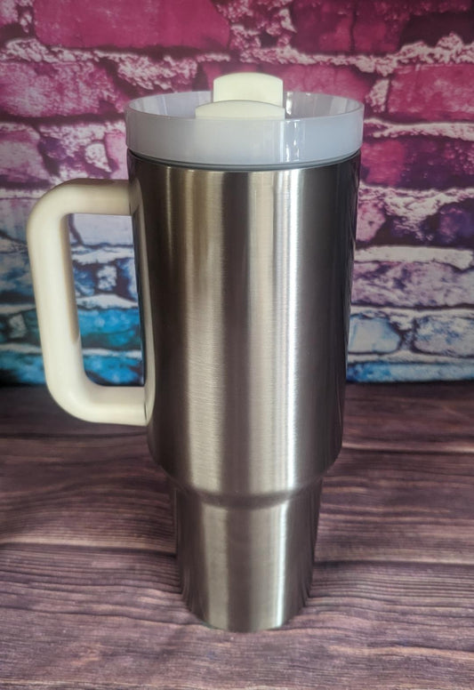 Tumbler, 40oz Travel Tumbler With Handle (Imitation $tanley)