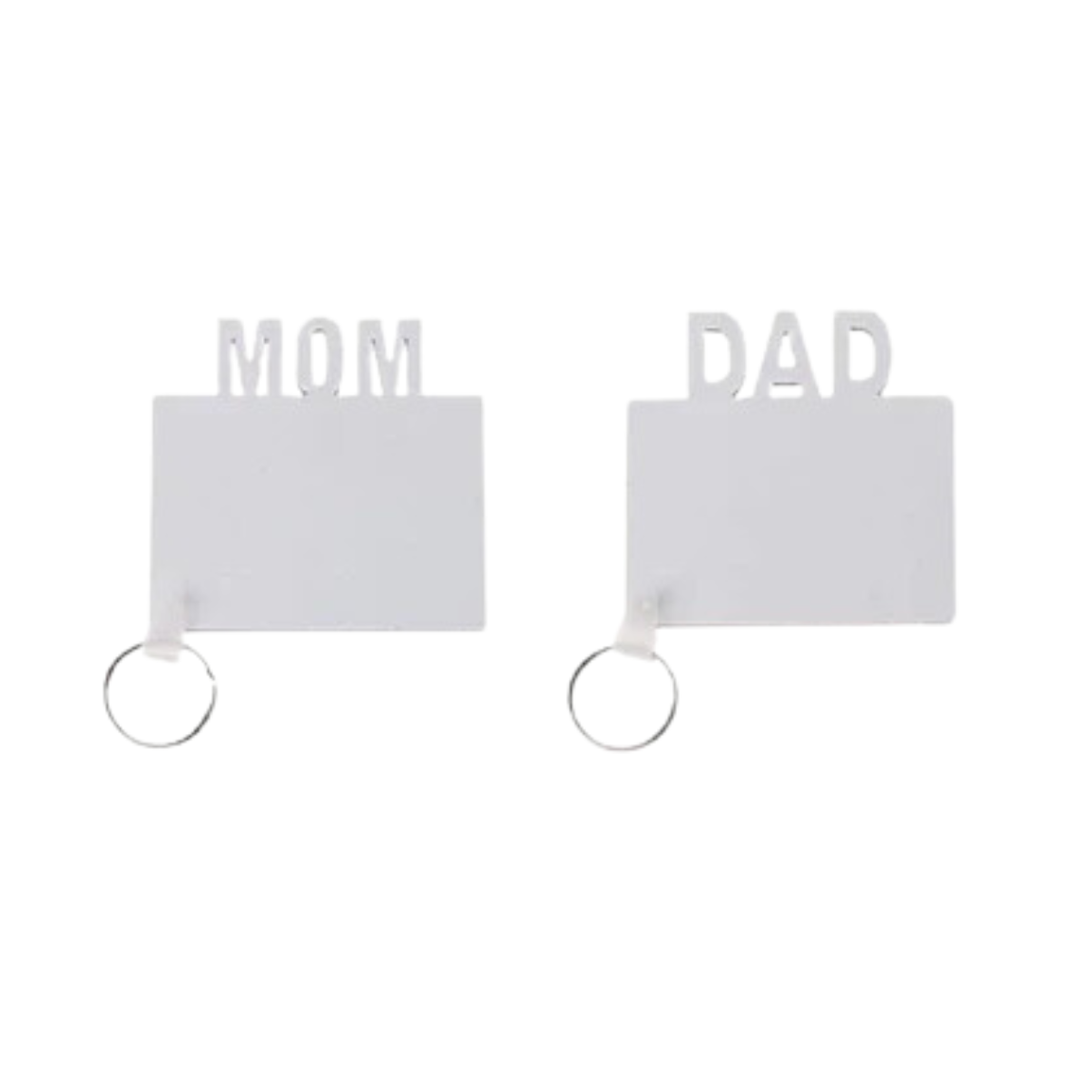 MDF Mom or Dad  Double Sided Sublimation Key Chain