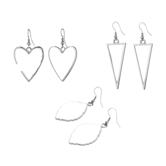 Earrings, Sublimation Silver Zinc Alloy Pair (clearance)