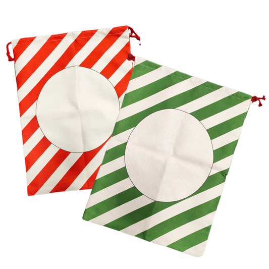 Christmas Classic Candy Cane Sublimation Santa Sack (Large)