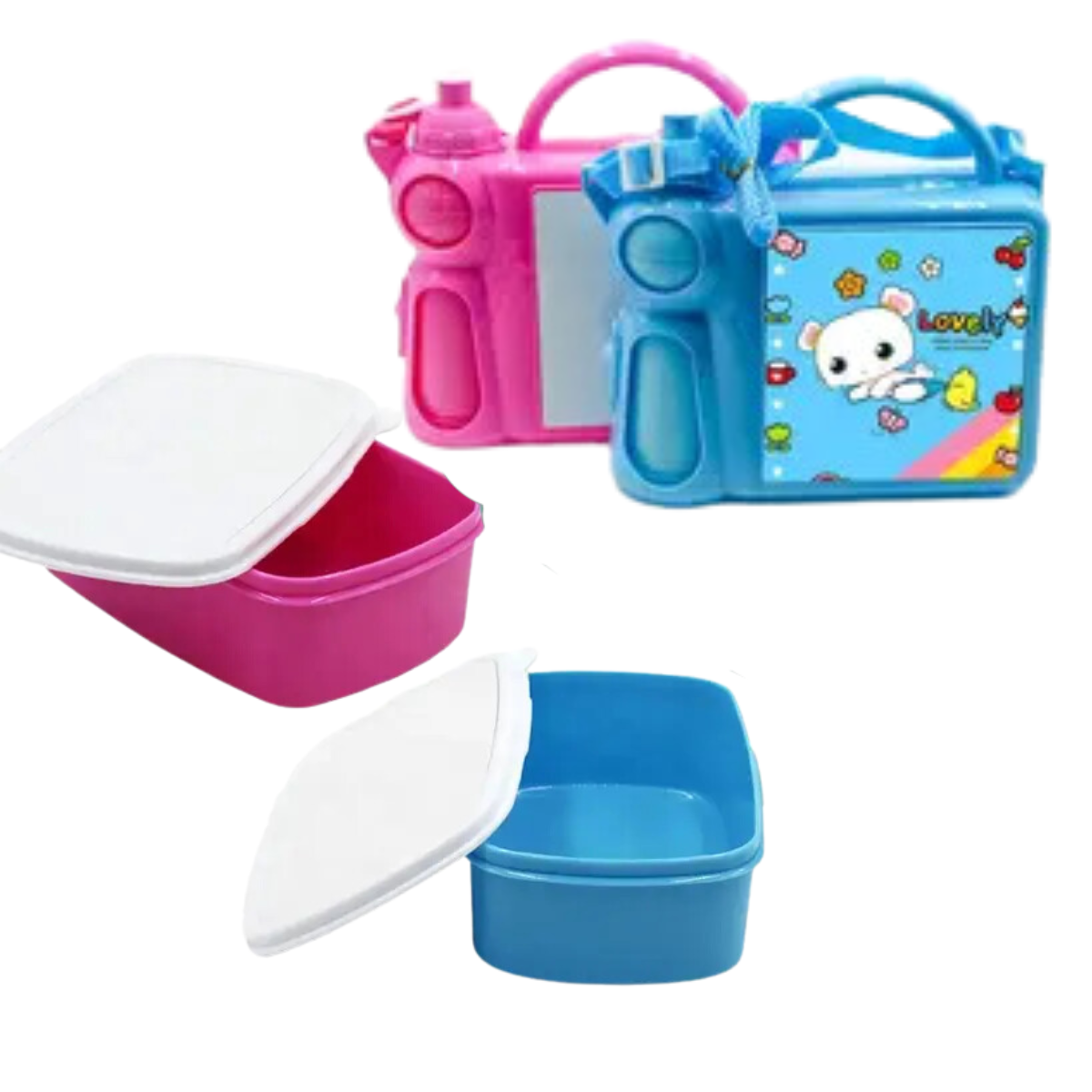 Box , Sublimation Lunch Boxes Pink And Blue ,large And Small – Granny's 