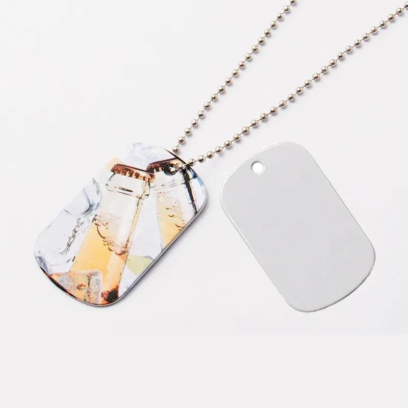 Necklace Sublimation Double Sided Dog Tag