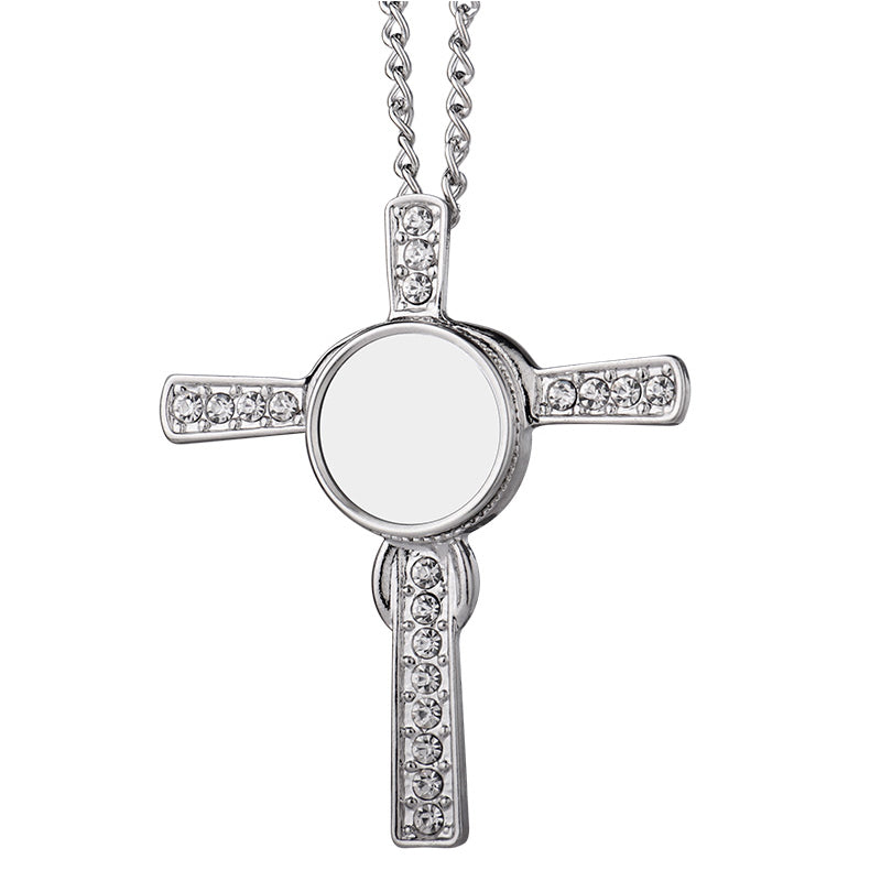 Necklace diamond accent cross