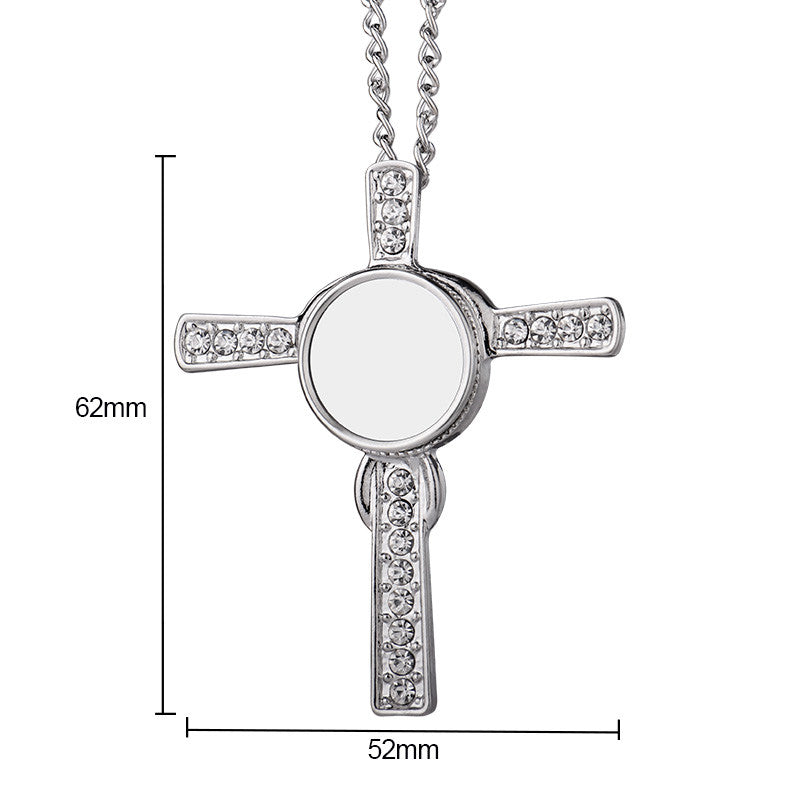 Necklace diamond accent cross