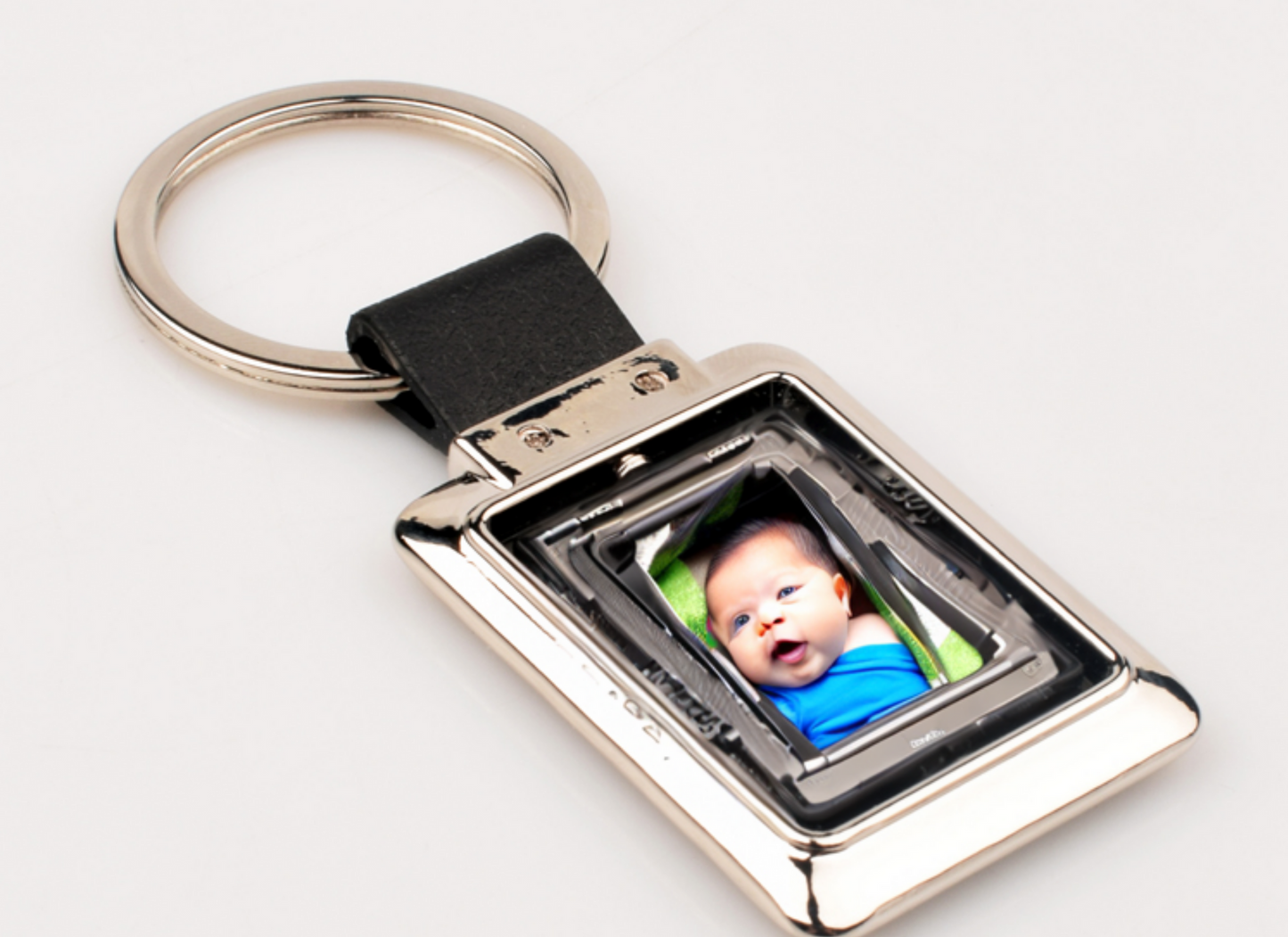 Key Chain Metal Dual Side Rotating Center Sublimation