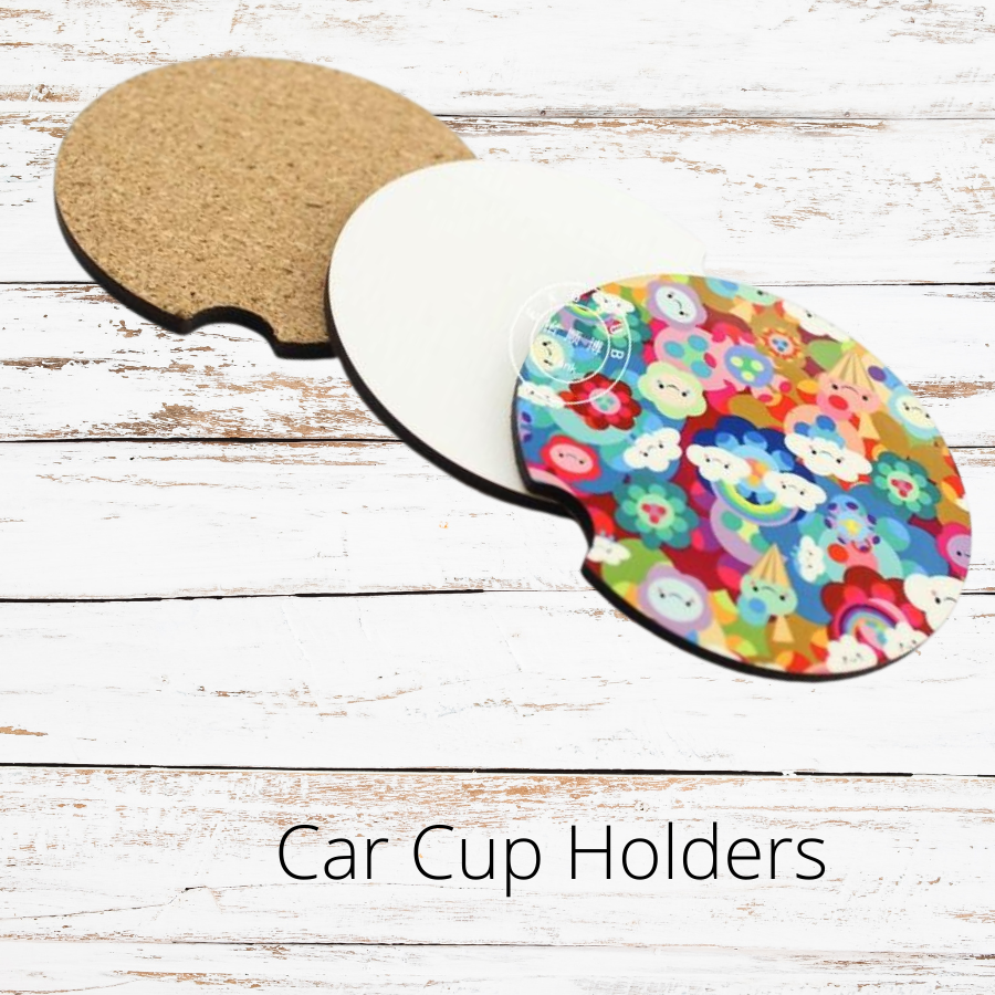 Coasters for Car MDF/Cork Bottom for Sublimation – Granny's Sublimation  Blanks RTS