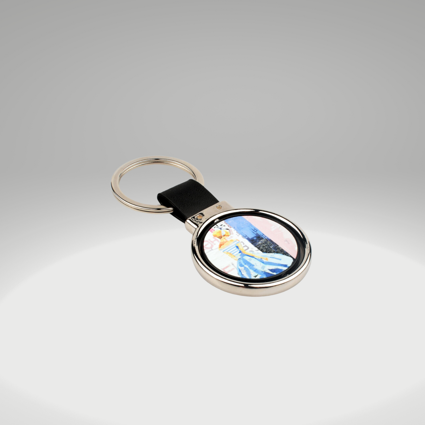 Key Chain Metal Dual Side Rotating Center Sublimation