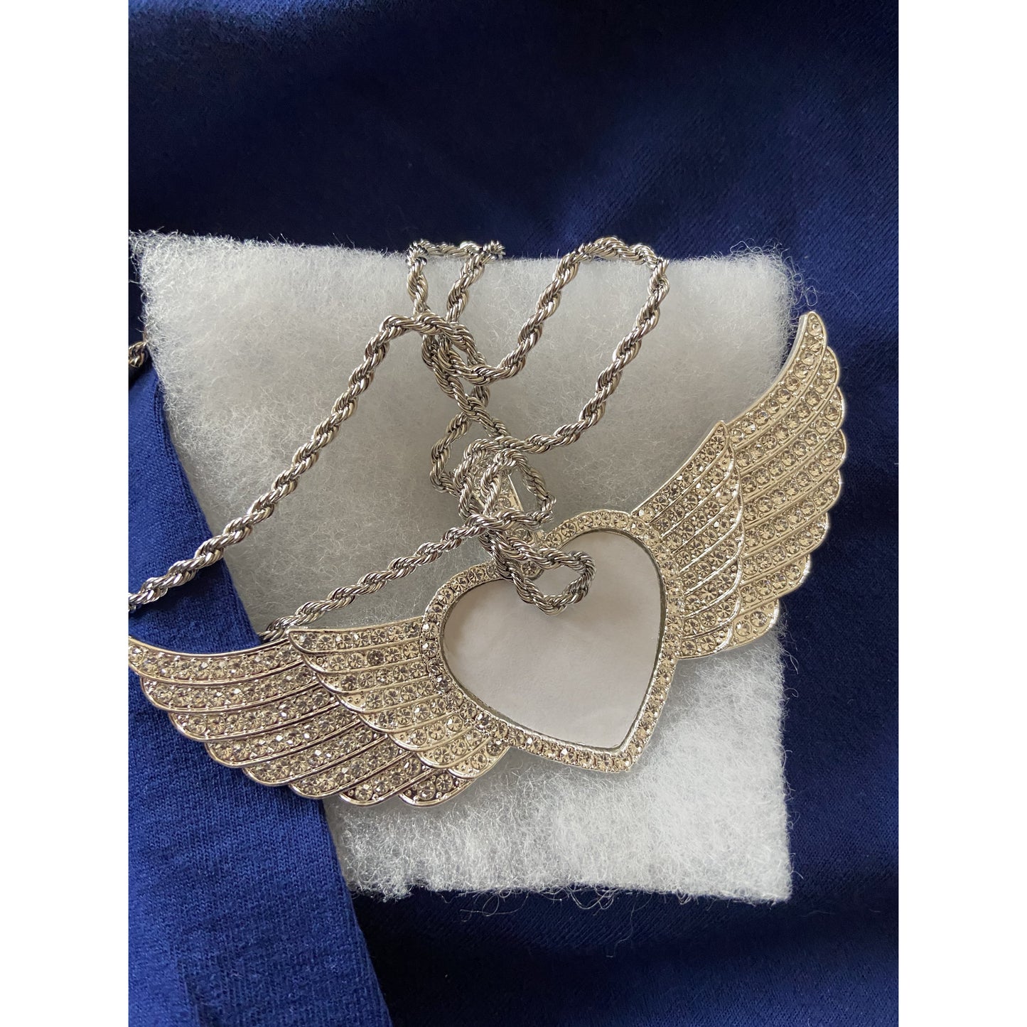 Necklace Angel Wing Bling Necklace, Large