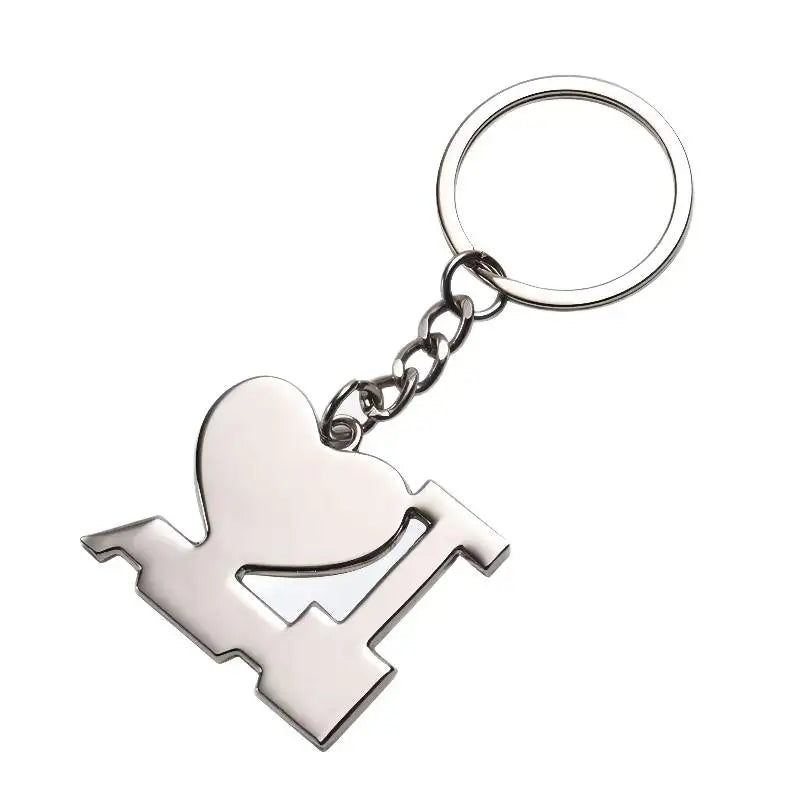 Keychain  Sublimation," I Love Mama" or "I Love Papa"
