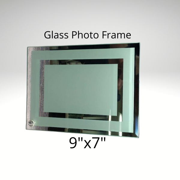 US STOCK 20PC 7.8 Mirror Edge Glass Clock Photo Frame Tansfer Sublimation  Blank