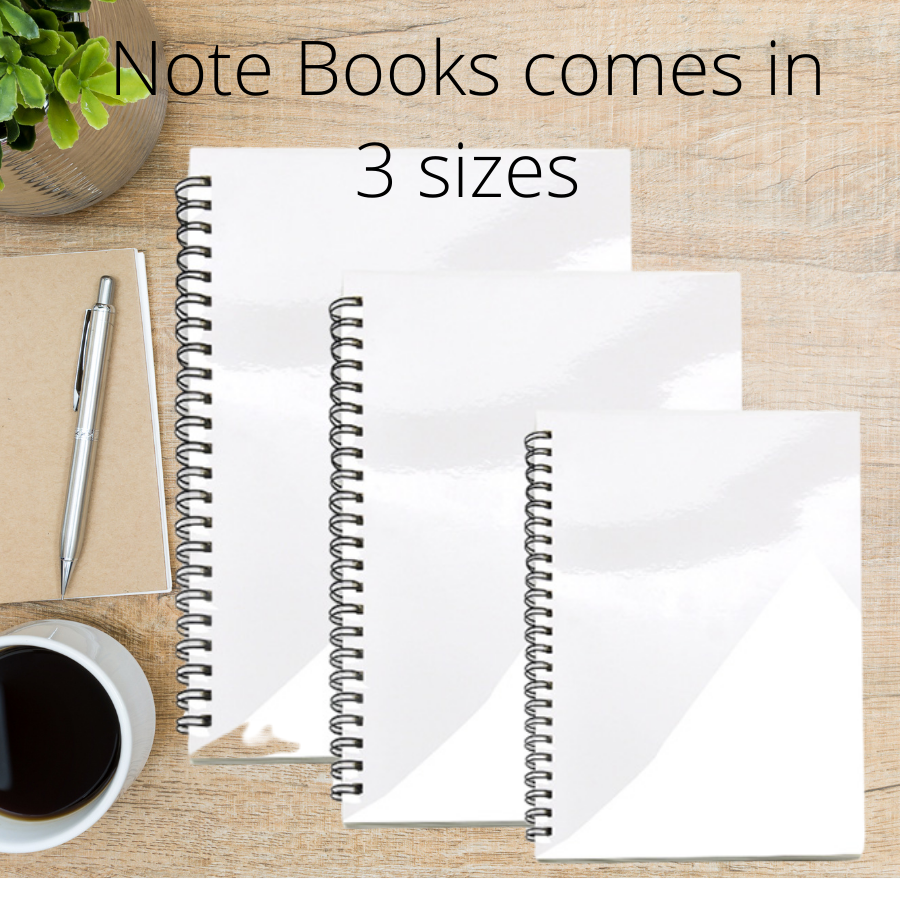 Book  Spiral Notebooks, Sublimation Front and Back Cover Sheet