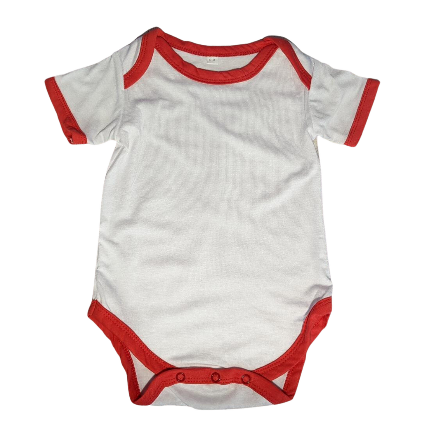 Baby Sublimation Onesie Jumpers  White & White With Color Trim (clearance)