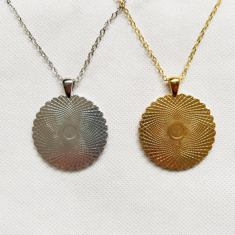 Necklace Round Center with Diamond Accent Sublimation Blank