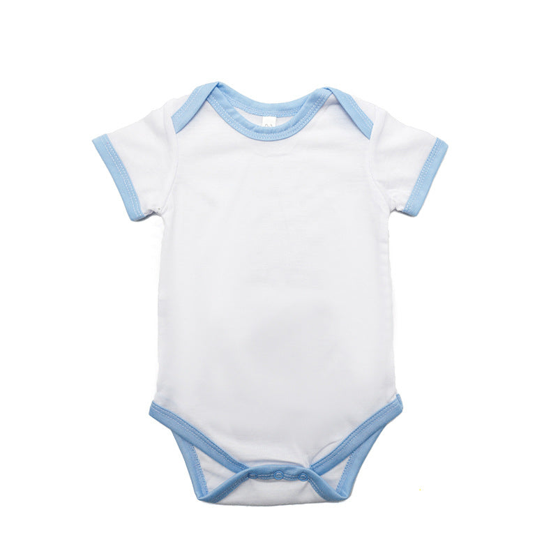 Baby Sublimation Onesie Jumpers  White & White With Color Trim (clearance)