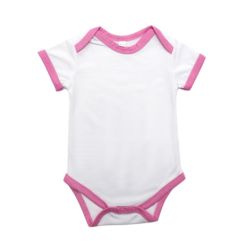 Baby Sublimation Onesie Jumpers  White & White With Color Trim (clearance)