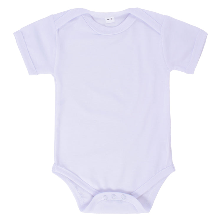 Baby Sublimation Onesie Jumpers  White & White With Color Trim (clearance)