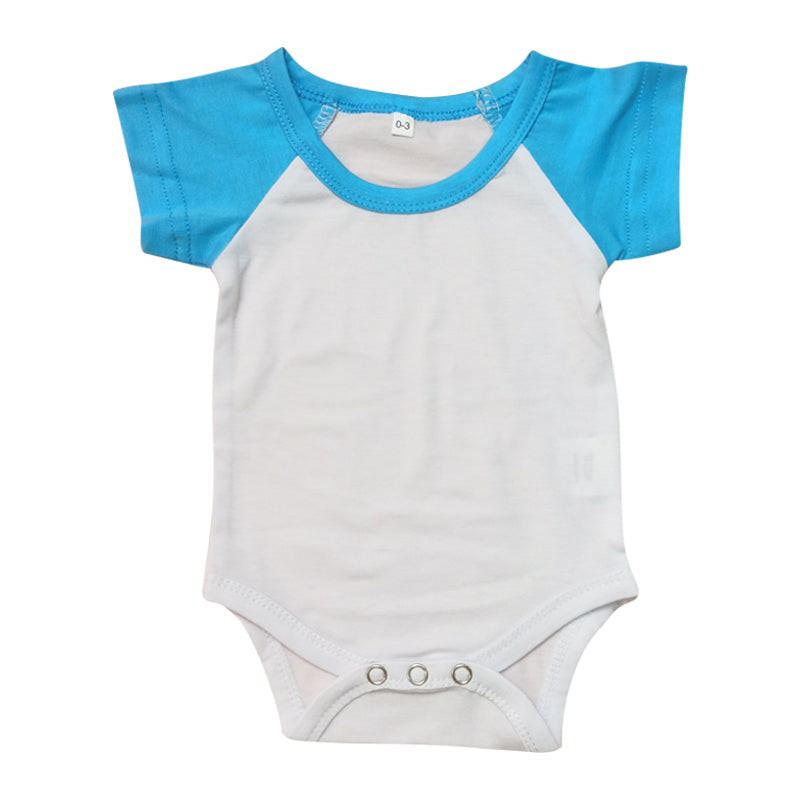 Baby Sublimation Onesie Jumpers  White & White With Color Trim (clearance)