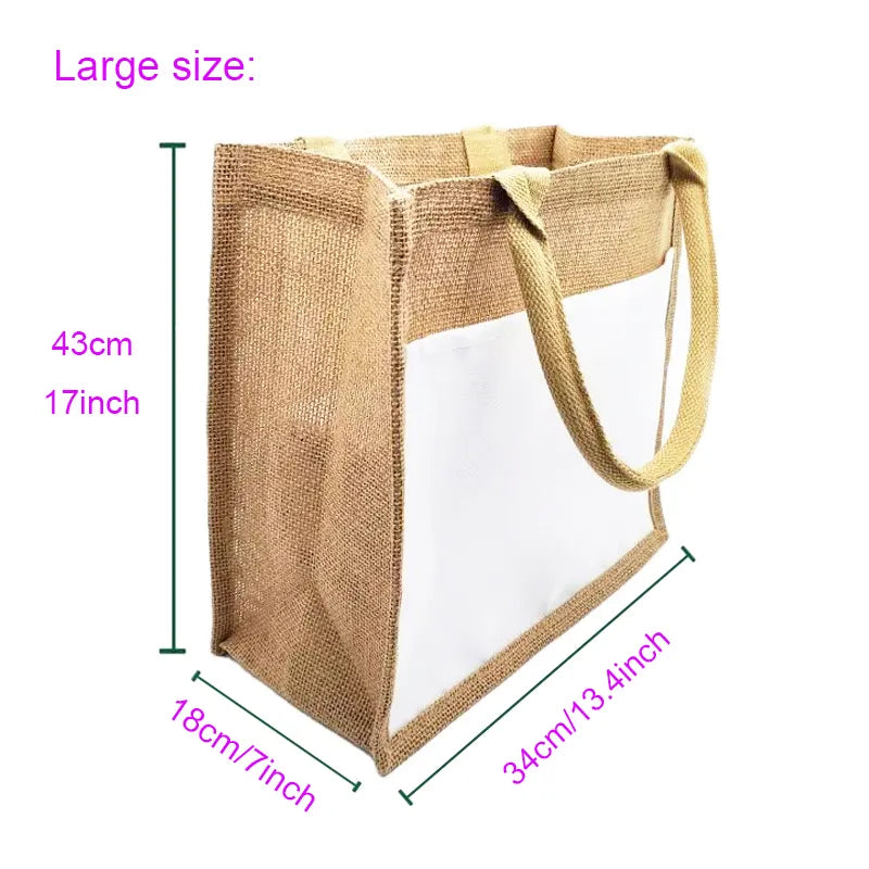 Bag, Sublimation Country Style Jute Bag.  NEW SIZES