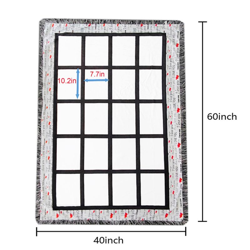 Yunhuy Sublimation Blanks Throw Blanket with 1/9/15/20 Printable  Panels,Super Soft 330GSM Flannel Plush Sublimation Custom Personalised  Photo Blanket