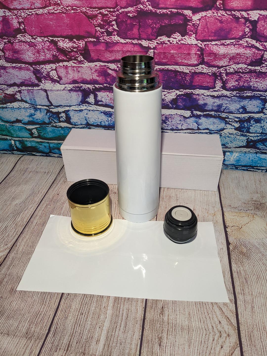 Tumbler Shotgun Shell Thermos Sublimation blank 17 & 25oz (Slight Tapered)