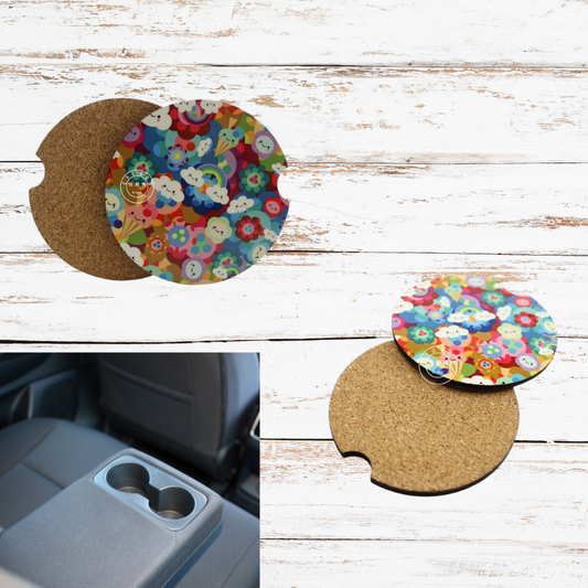 Coasters for Car MDF/Cork Bottom for Sublimation