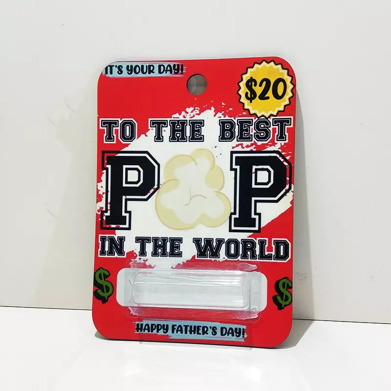 Money Sublimation Card Holder (Cash NOT Included) Single Sided MDF Board