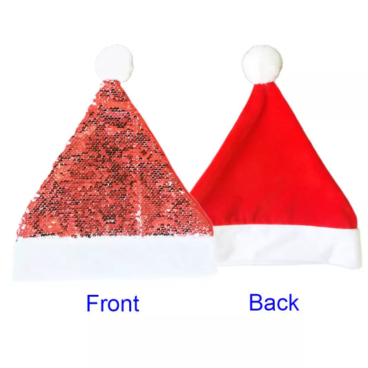 Christmas Santa Sequin Sublimation Hats