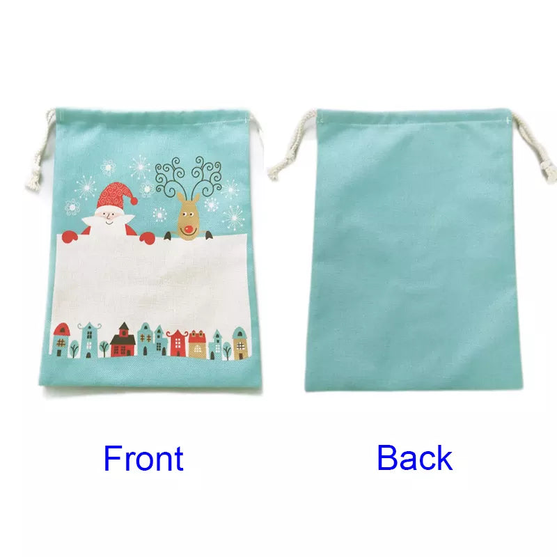 Christmas Santa sack (with Santa and Rudolph image)