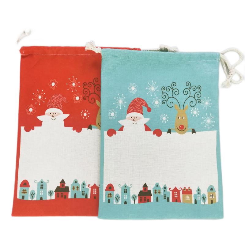 Christmas Santa sack (with Santa and Rudolph image)