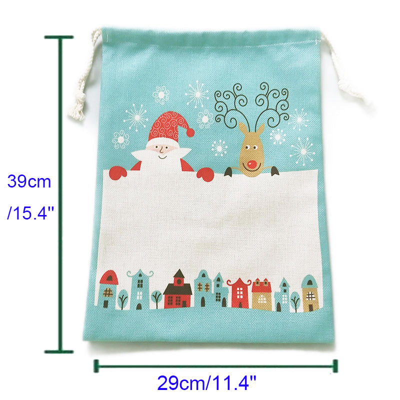 Christmas Santa sack (with Santa and Rudolph image)