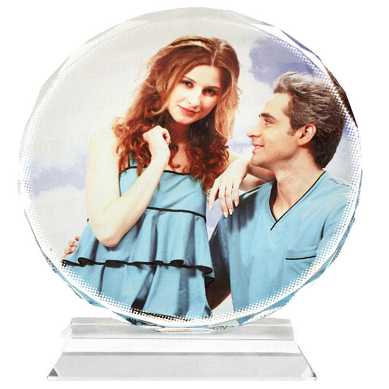 Crystal , Round Sublimation Photo Crystal Photo Blank BSJ-03B