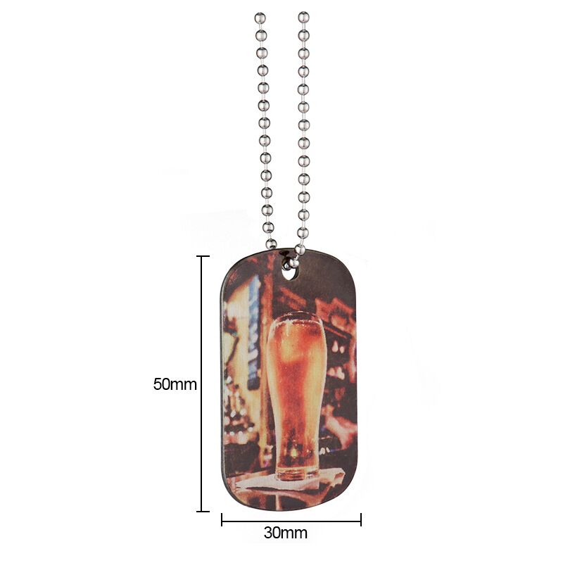 Necklace Sublimation Double Sided Dog Tag