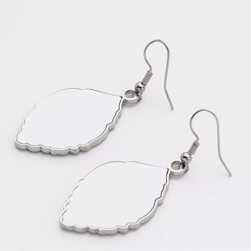 Earrings, Sublimation Silver Zinc Alloy Pair (clearance)