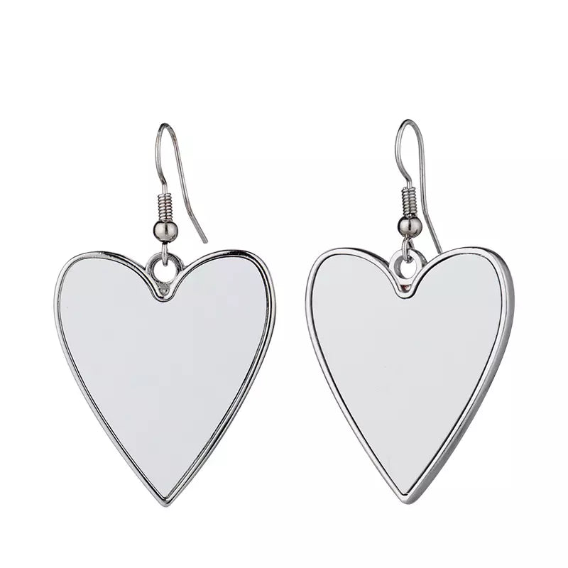 Earrings, Sublimation Silver Zinc Alloy Pair (clearance)