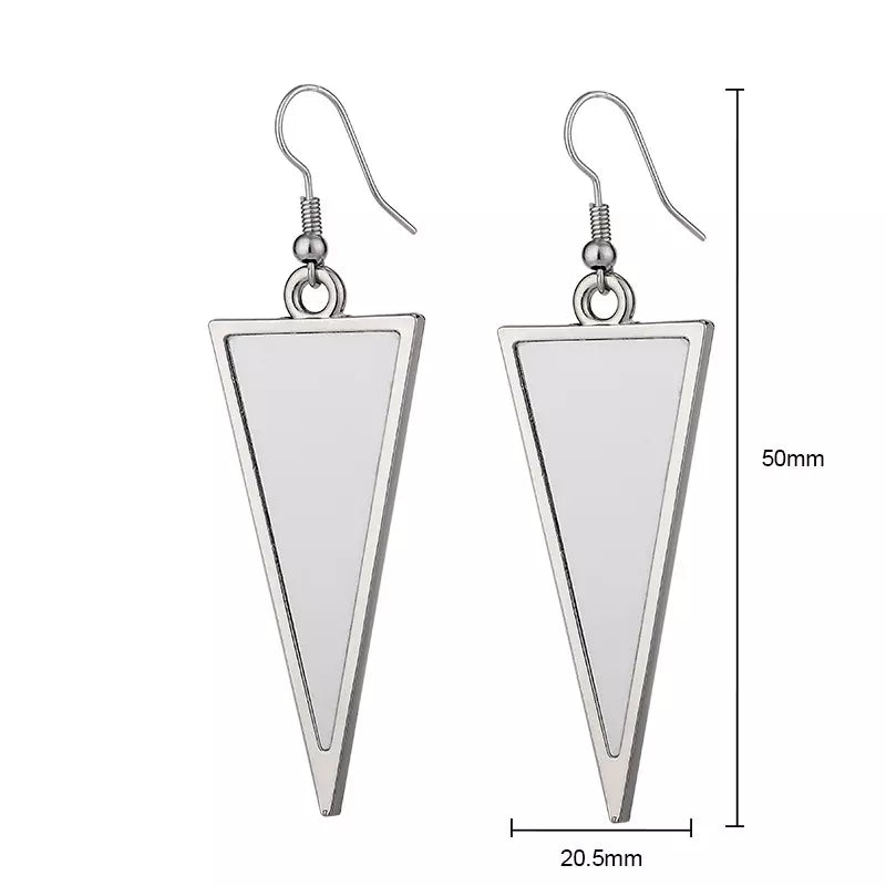Earrings, Sublimation Silver Zinc Alloy Pair (clearance)