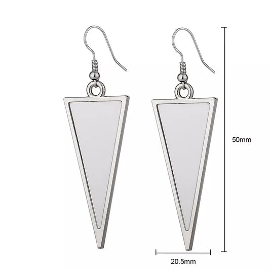 Earrings, Sublimation Silver Zinc Alloy Pair (clearance)