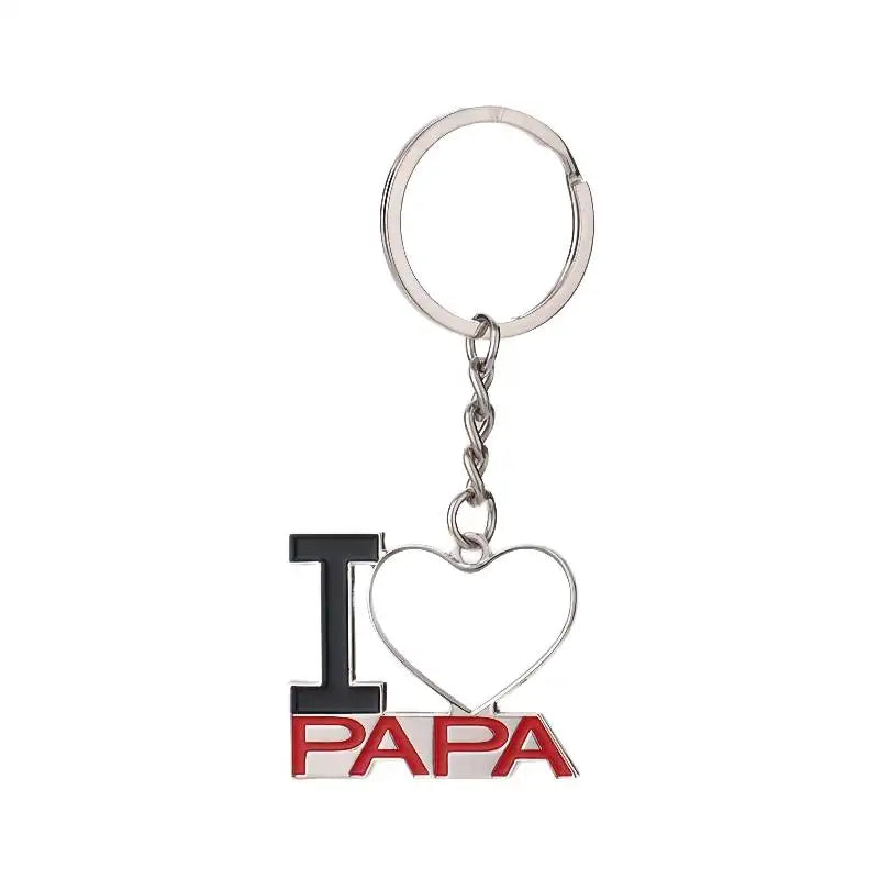Keychain  Sublimation," I Love Mama" or "I Love Papa"